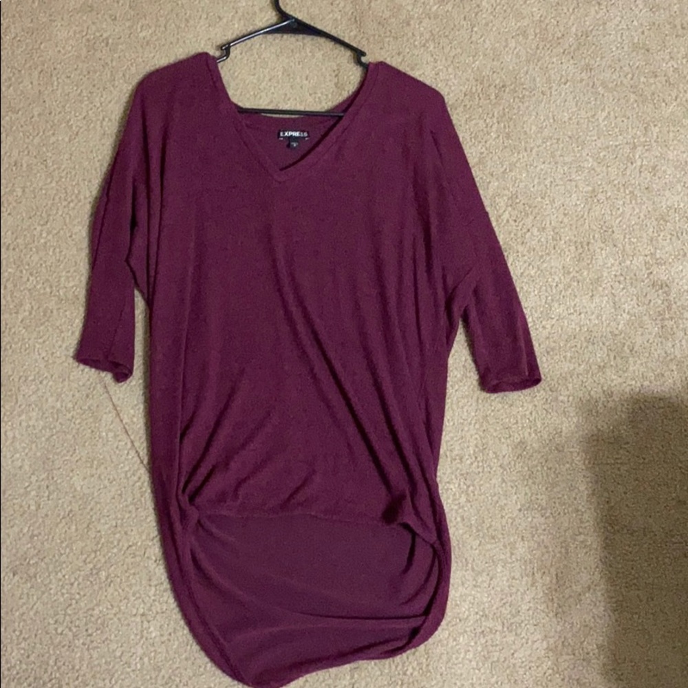 Maroon 3/4 sleeve tunic